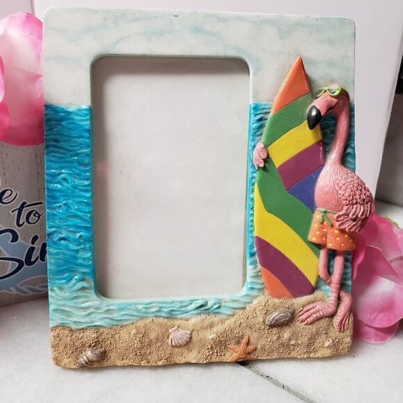 Flamingo ceramic Picture Frame 4x6 - Picture 3 of 13